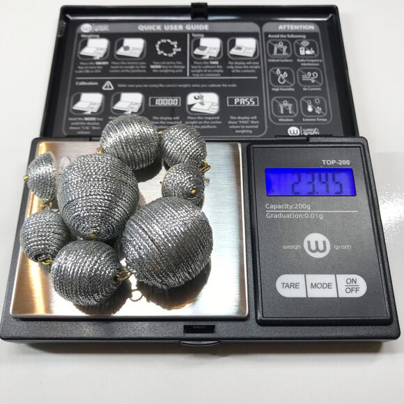 VTG Kenneth Jay Lane Metallic Thread Wrapped 3 Ball Drop Linear Earrings Runway - Picture 5 of 11